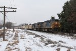 CSX 500 & 7526 roll north with empty grain train G403